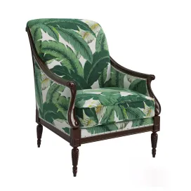 Harwood accent chair palm leaf